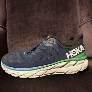 Hoka Clifton 7 Mens Size 15 Blue 1110508 Preowned No Laces